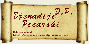 Đenadije Pecarski vizit kartica